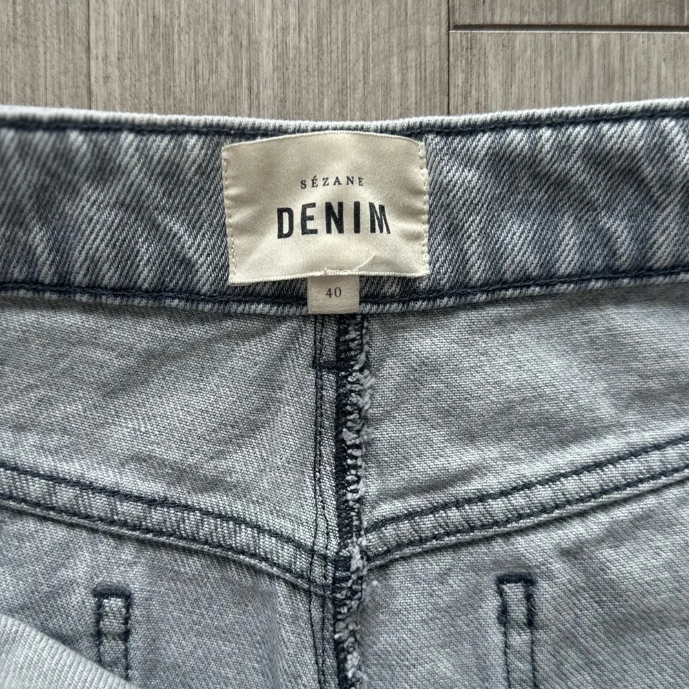 Sezane Gray Wide Leg‎ Trousers- Denim Size 40 - Picture 6 of 11